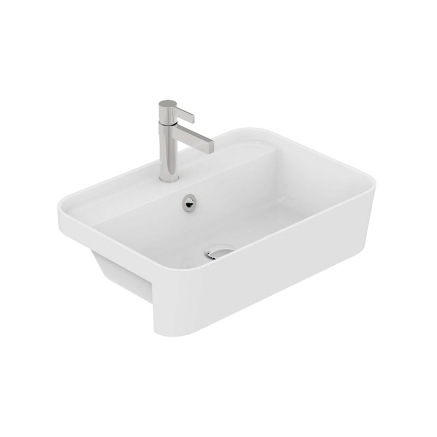 ADP Miya Semi Recessed 550 Basin Matte White Bathroom Basin ADP Default Title