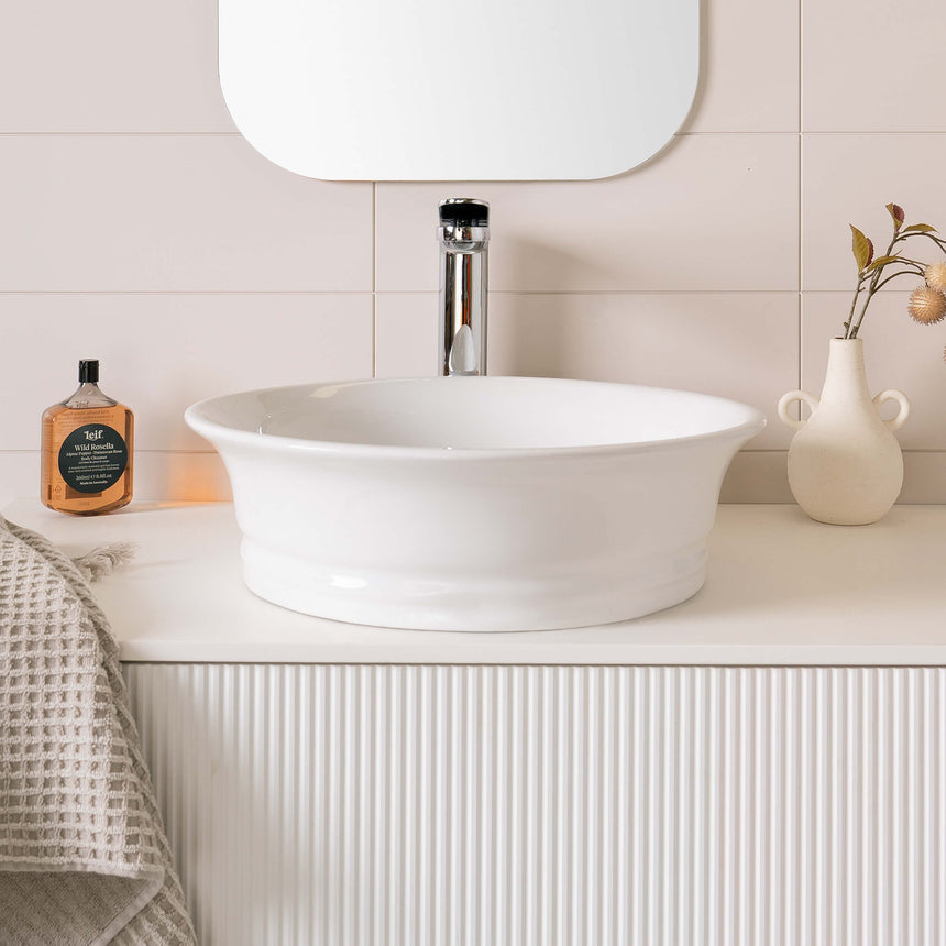 ADP Neptune Above Counter Basin Gloss White Bathroom Basin ADP