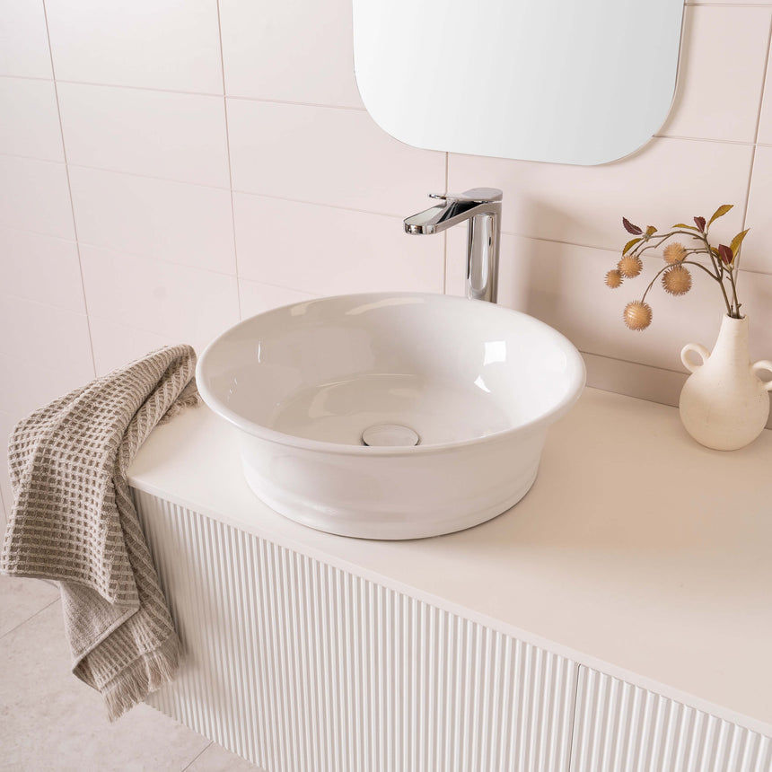 ADP Neptune Above Counter Basin Gloss White Bathroom Basin ADP
