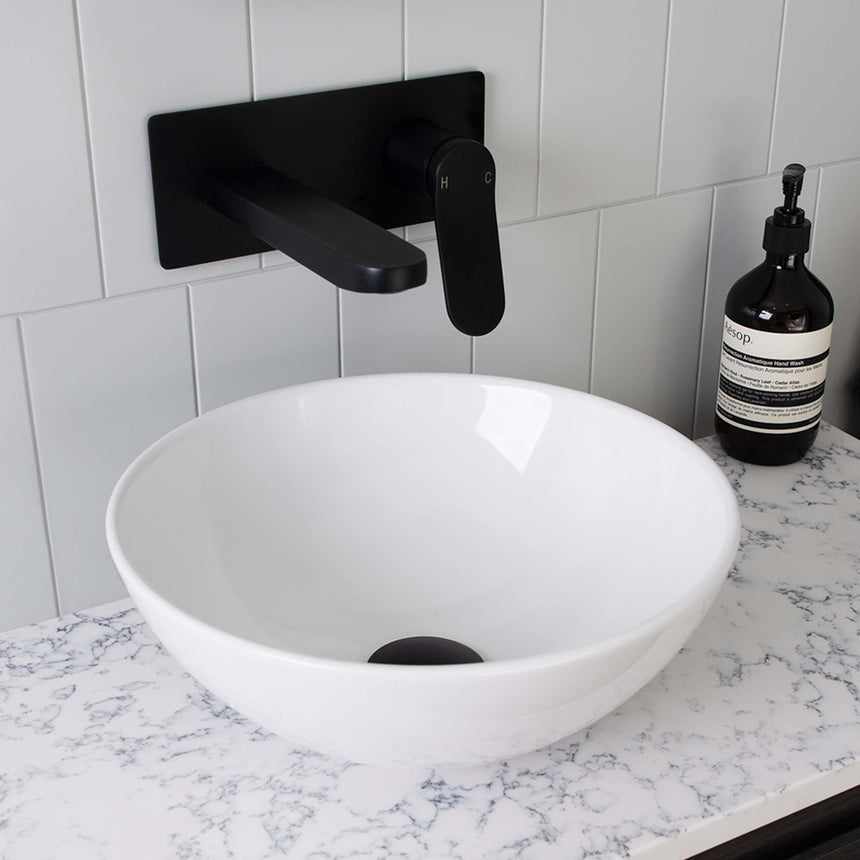 ADP Pluto Above Counter Basin Matte White Bathroom Basin ADP