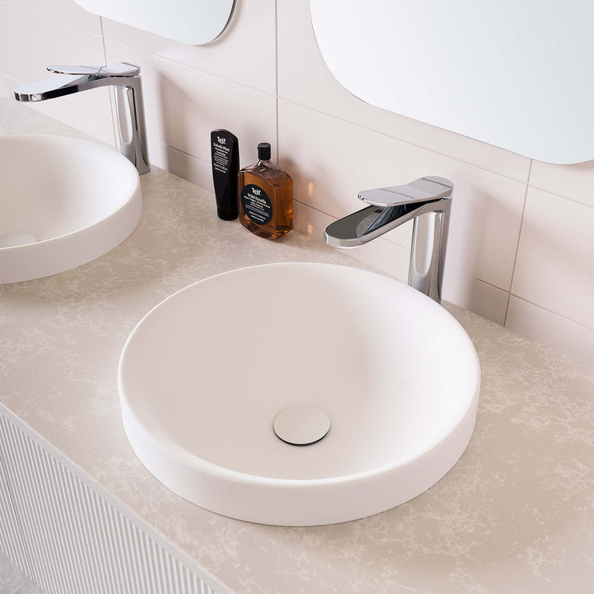 ADP Respect Semi Inset Basin Gloss White Bathroom Basin ADP