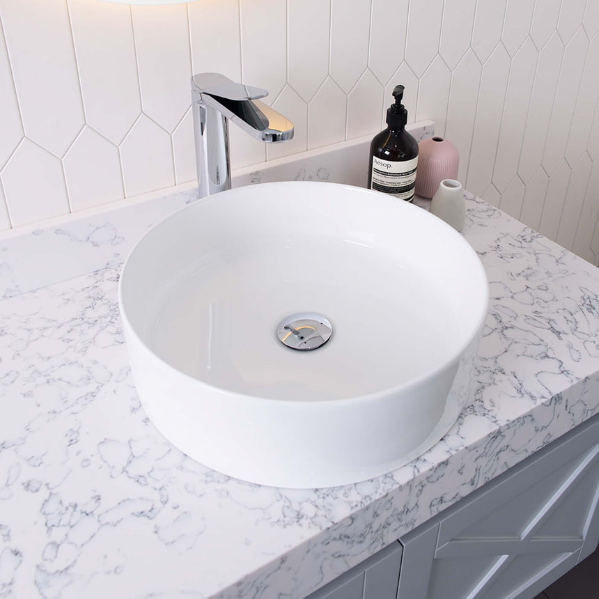 ADP Robbie Above Counter Basin Gloss White Bathroom Basin ADP