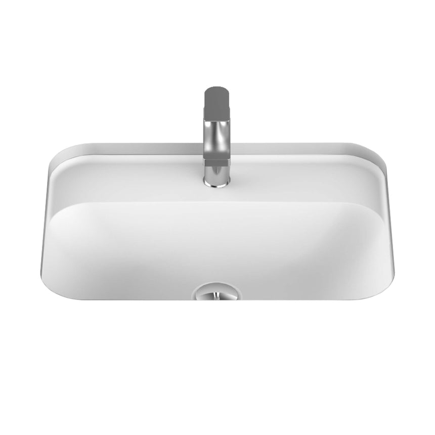 ADP Strength Semi Inset Basin Matte White Bathroom Basin ADP