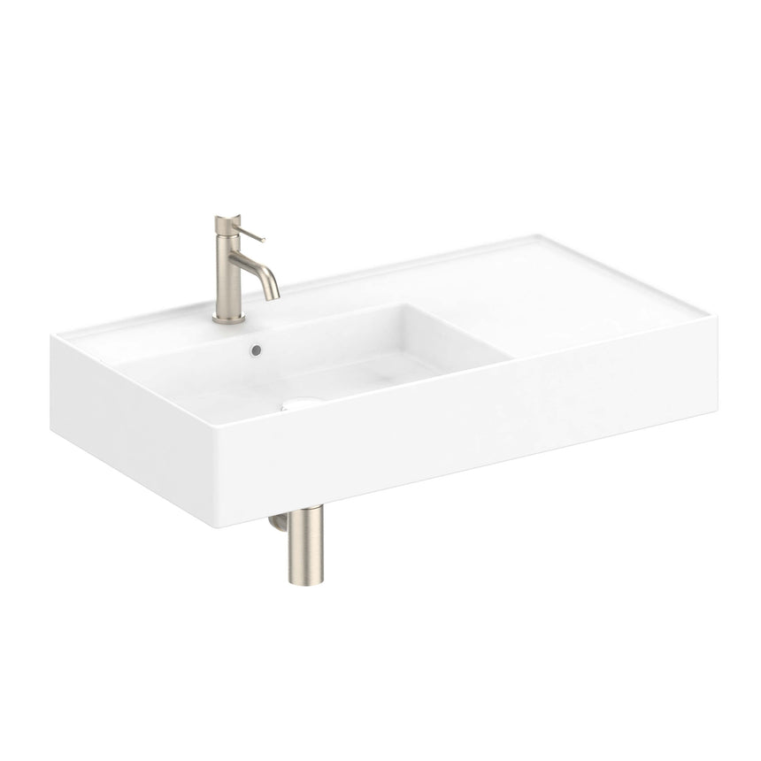 ADP Teorema Wall Basin 800 Left offset without Tap Hole Bathroom Basin ADP Default Title