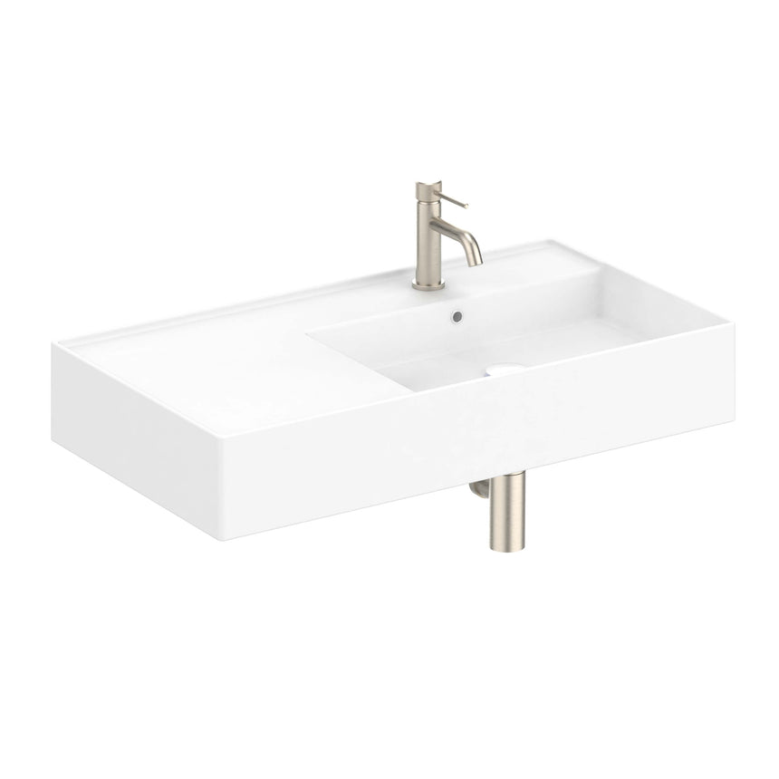 ADP Teorema Wall Basin 800 Right offset without Tap Hole Bathroom Basin ADP Default Title