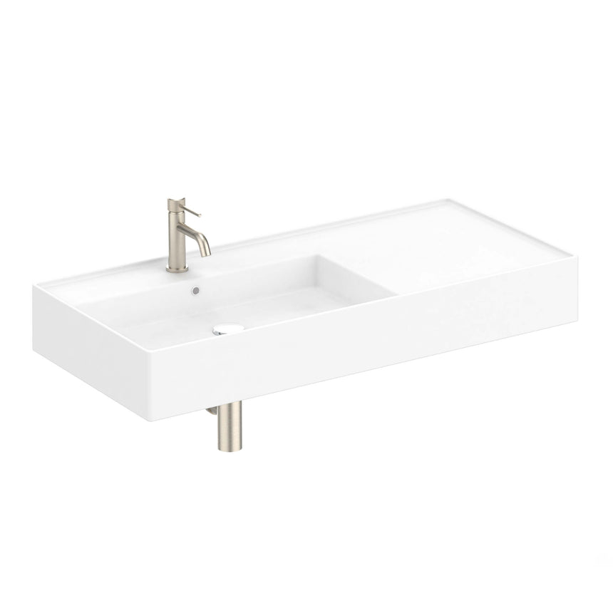 ADP Teorema Wall Basin 1000 Left offset with Tap Hole Bathroom Basin ADP Default Title
