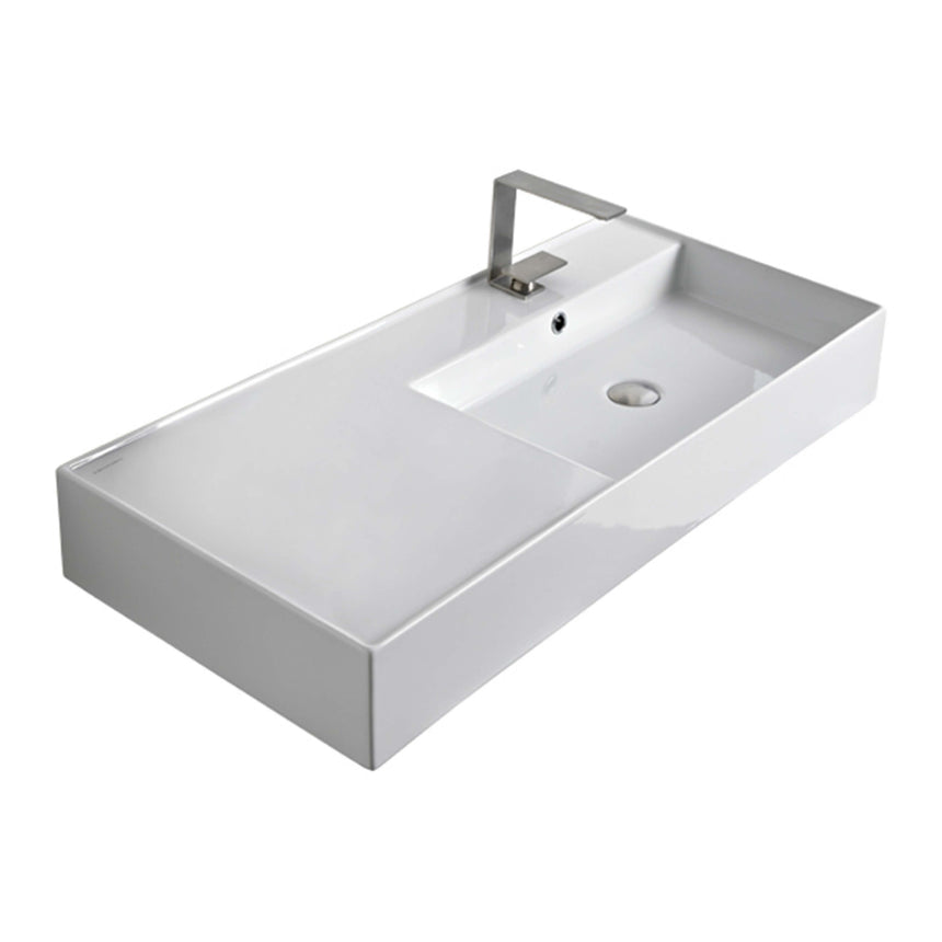 ADP Teorema Wall Basin 1000 Right offset without Tap Hole Bathroom Basin ADP