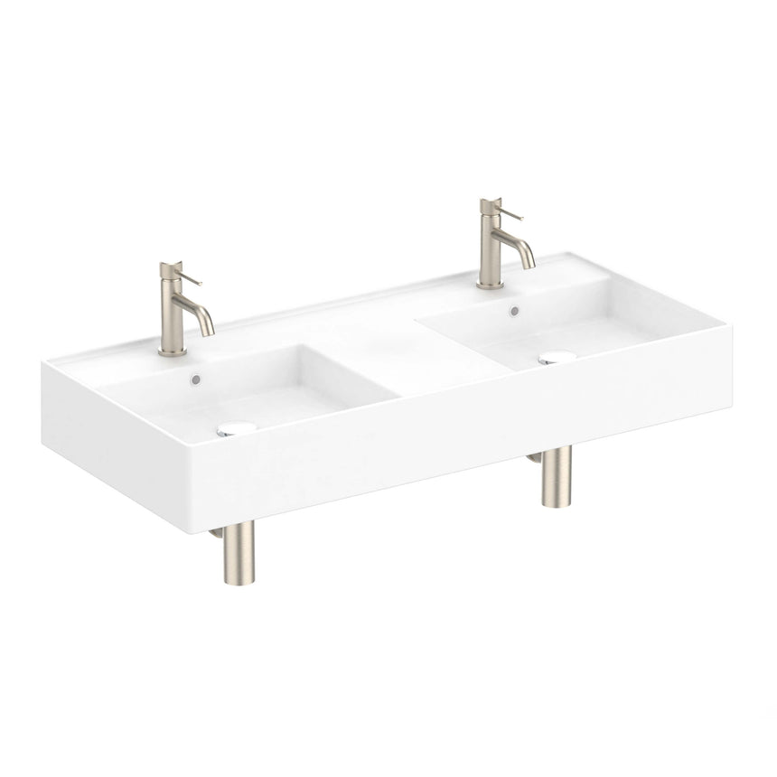ADP Teorema Wall Basin 1000 Double without Tap Hole Bathroom Basin ADP Default Title