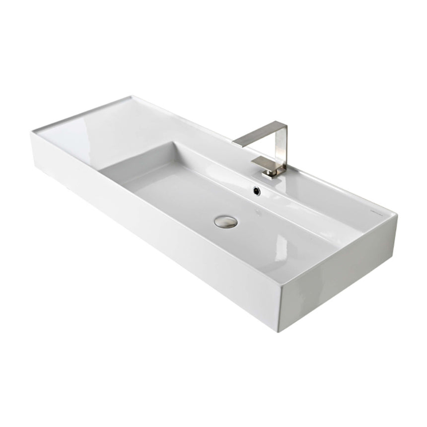 ADP Teorema Wall Basin 1200 Right offset with Tap Hole Bathroom Basin ADP