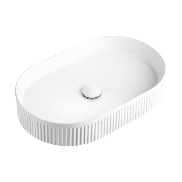 Kensington Above Counter Basin 560x350mm Gloss White Bathroom Basin Otti Australia