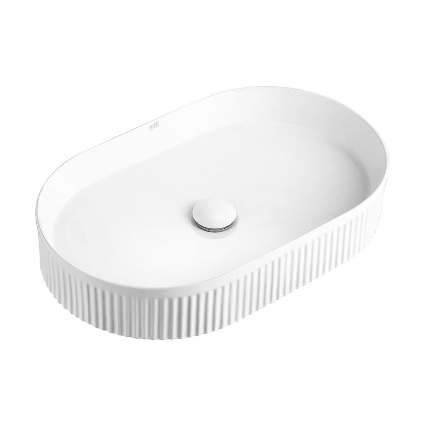 Kensington Above Counter Basin 560x350mm Matte White Bathroom Basin Otti Australia