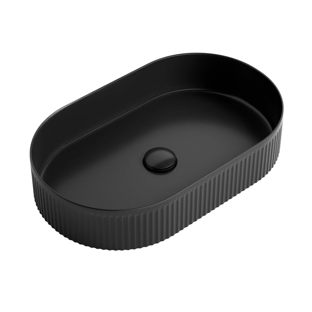 Kensington Above Counter Basin 560x350mm Matte Black Bathroom Basin Otti Australia