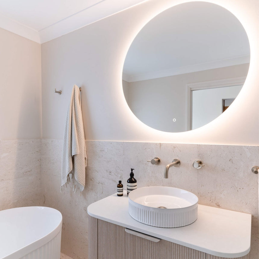 ADP Eclipse LED Frameless Mirror Round 3000K Frameless Mirror ADP