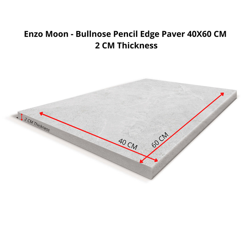 Enzo Bullnose Pencil Edge 600x400 Grip Moon Stone Look Tiles Tilemall