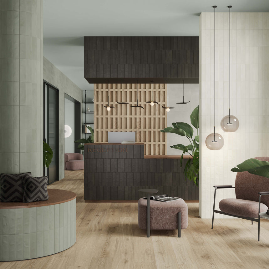 Miniature Cera 60x240 Matt Bianco Latte Subway Tilemall