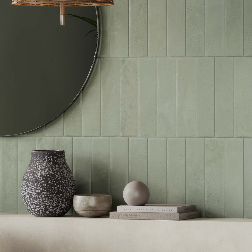 Miniature Cera 60x240 Matt Verde Candito Subway Tilemall