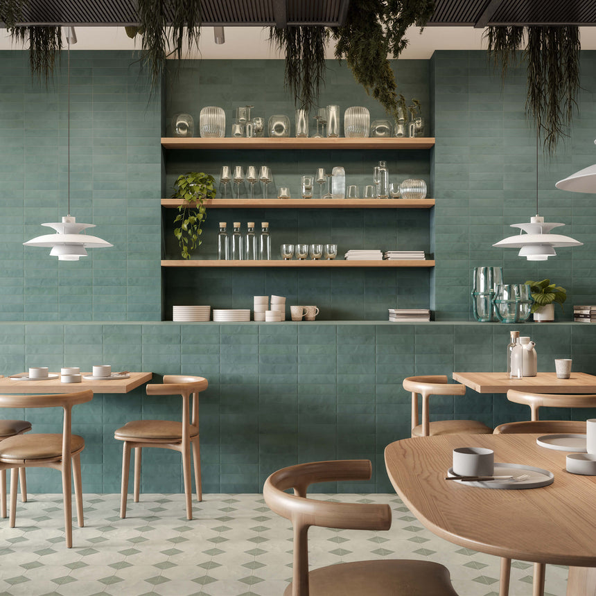 Miniature Cera 60x240 Matt Verde Foresta Subway Tilemall