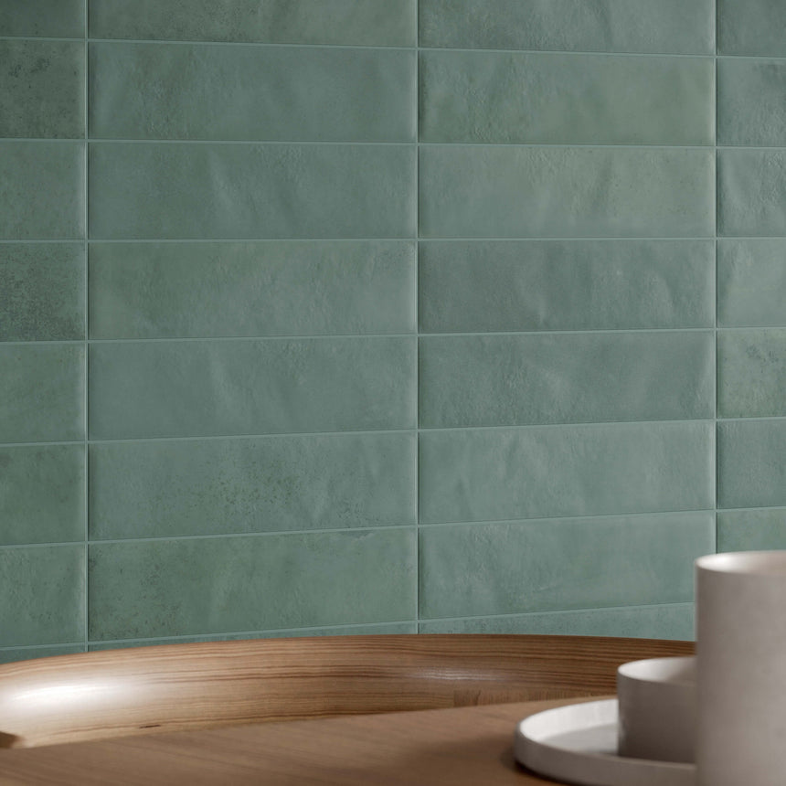 Miniature Cera 60x240 Matt Verde Foresta Subway Tilemall