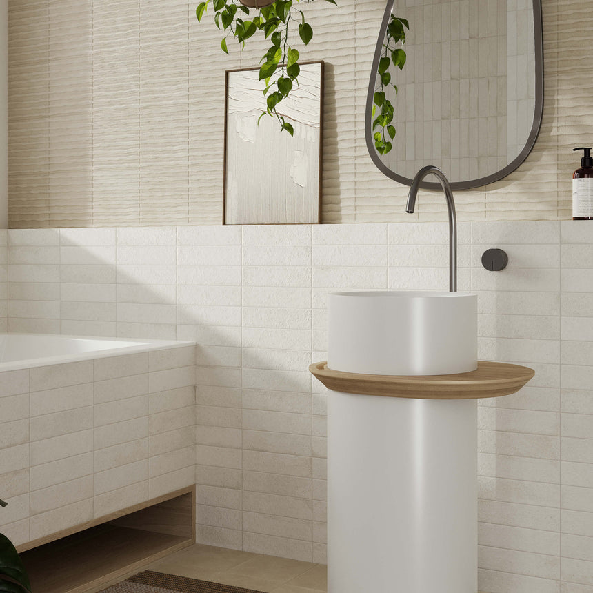 Miniature Fornace 60x240 Matt Bianco Minerale Subway Tilemall