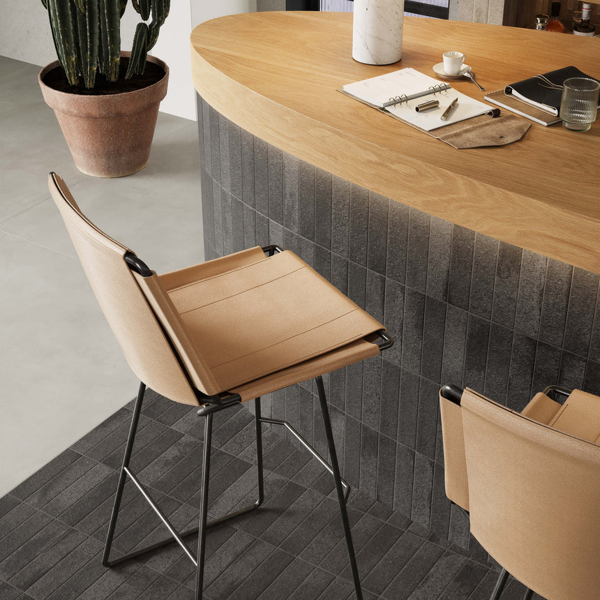 Miniature Fornace 60x240 Matt Nero Fumo Subway Tilemall