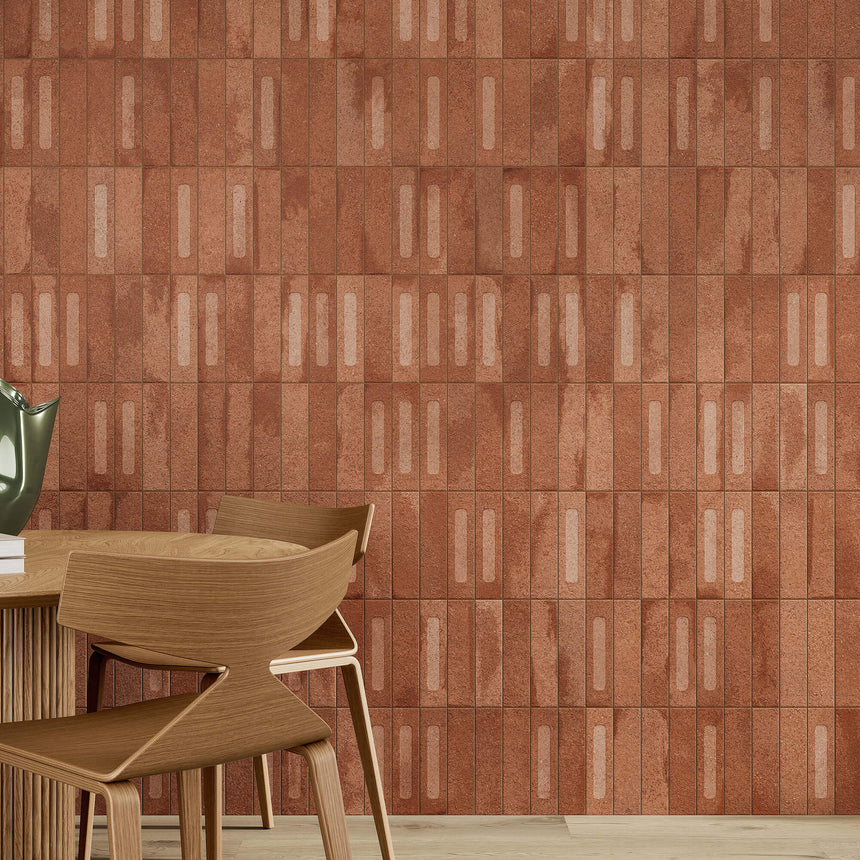 Miniature Fornace 60x240 Matt Rosso Mattone Subway Tilemall