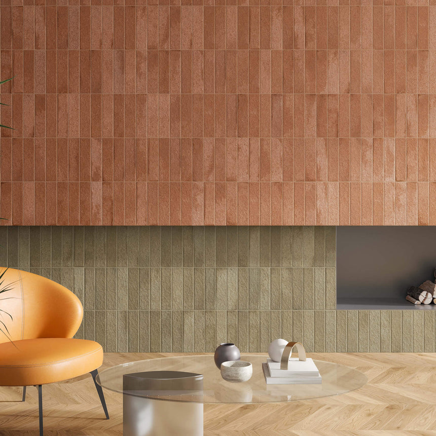 Miniature Fornace 60x240 Matt Rosso Mattone Subway Tilemall