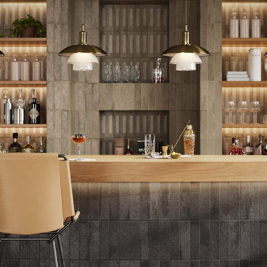 Miniature Fornace Formella 60x240 Matt Nero Fumo Subway Tilemall