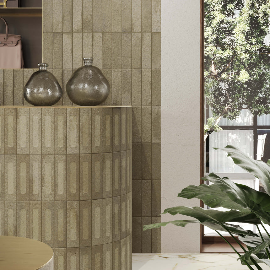 Miniature Fornace Formella 60x240 Matt Verde Muschio Subway Tilemall