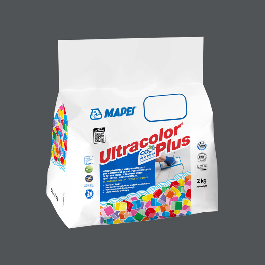 Mapei Grout Ultra Color Plus Alu 114 2Kg Anthracite Grout Mapei Default Title