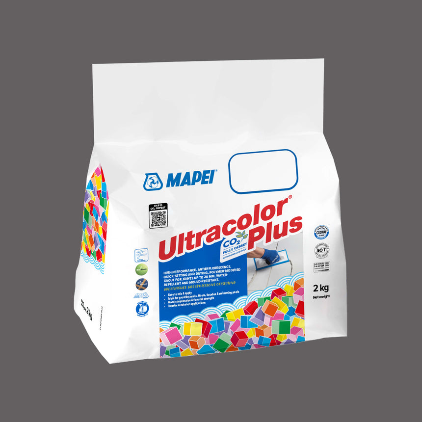 Mapei Grout Ultra Color Plus Alu 119 2Kg London Grey Grout Mapei Default Title
