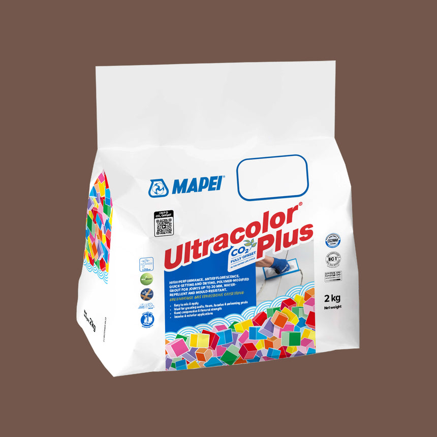 Mapei Grout Ultra Color Plus Alu 144 2Kg Chocolate Grout Mapei Default Title
