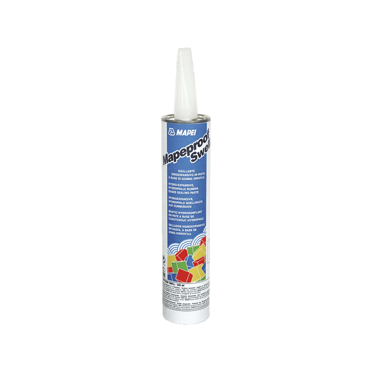 Mapei Mapeproof Swell 320ml waterproofing sealant cartridge with white cap by Tilemall