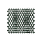 Artemis Mosaic PennyRound 23x23mm Natural Stone Honed Indian Green