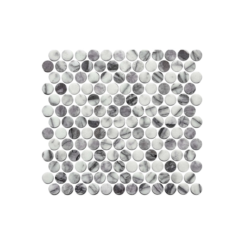 Artemis PennyRound 23x23 New York Stone Honed Marble Mosaic Tilemall Default Title