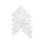 Artemis Mosaic Herringbone 35x150mm Natural Stone Honed Carrara