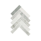 Artemis Mosaic Herringbone 35x150mm Natural Stone Honed Ming Green