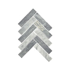 Artemis Mosaic Herringbone 35x150mm Natural Stone Honed Carrara Grey Sample