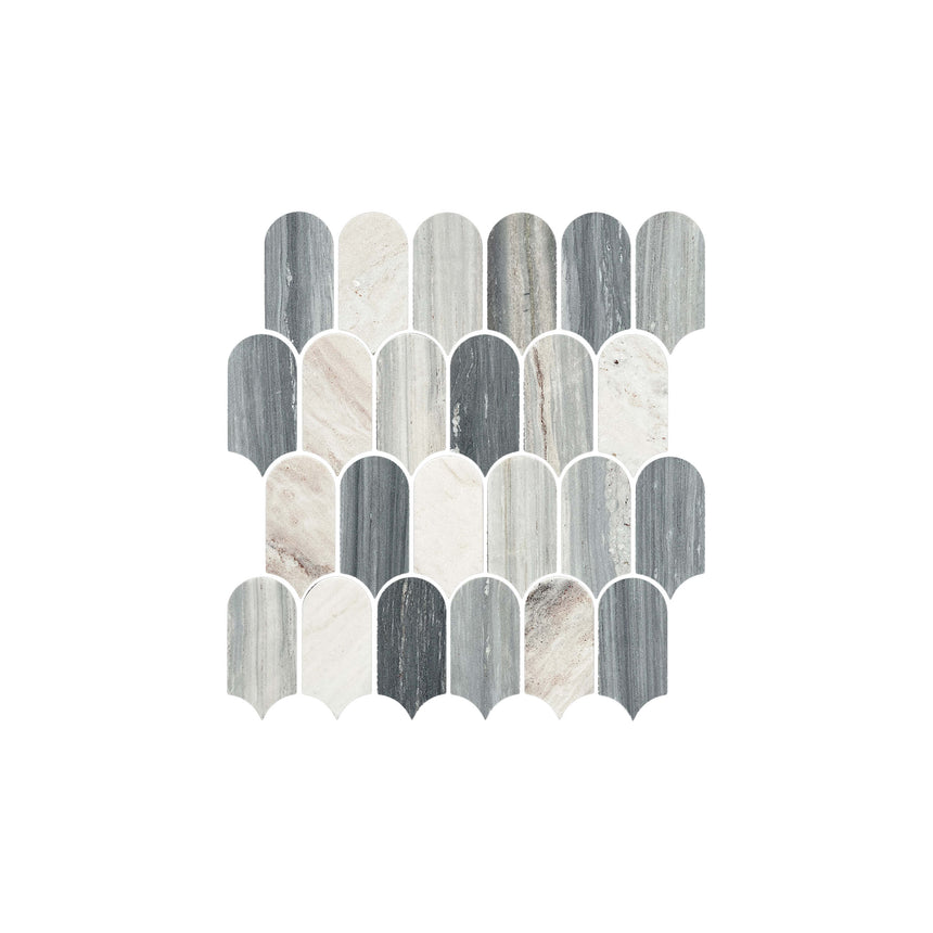 Artemis Feather 50x103 Blue Sandstone Honed Marble Mosaic Tilemall Default Title