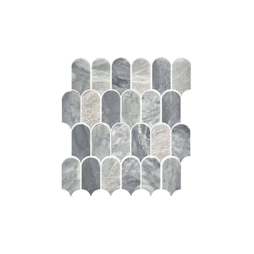 Artemis Feather 50x103 Carrara Grey Honed Marble Mosaic Tilemall Default Title