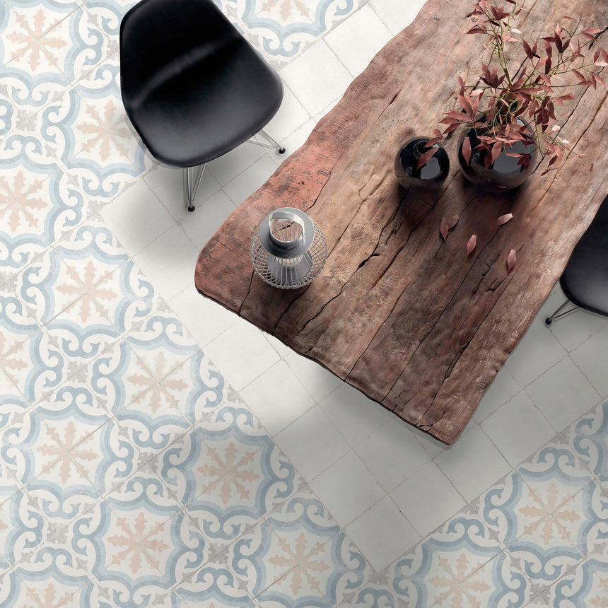 Valencia 200x200 Matt Remor Encaustic Look Tiles Tilemall