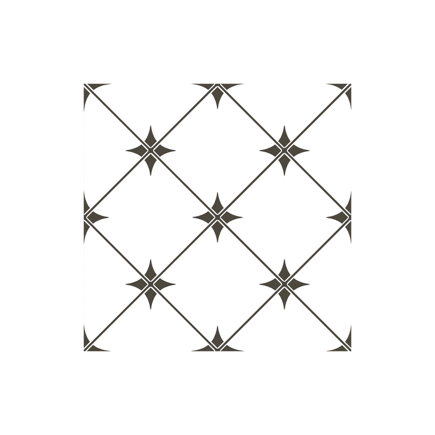 Lyndhurst 300x300 Matt White Encaustic Look Tiles Tilemall Default Title