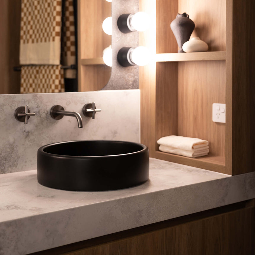 Nood Co Bowl Surface Mount Basin Charcoal Bathroom Basin Nood Co