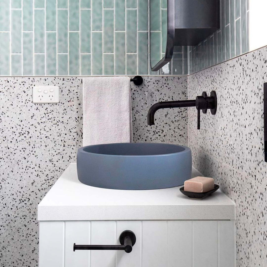 Nood Co Hoop Surface Mount Basin Copan Blue Bathroom Basin Nood Co