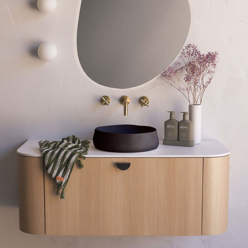 Nood Co Mill Surface Mount Basin Charcoal Bathroom Basin Nood Co Default Title