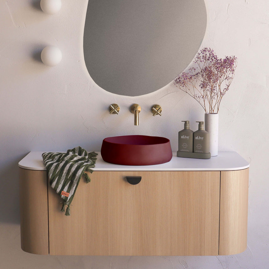 Nood Co Mill Surface Mount Basin Clay Bathroom Basin Nood Co Default Title