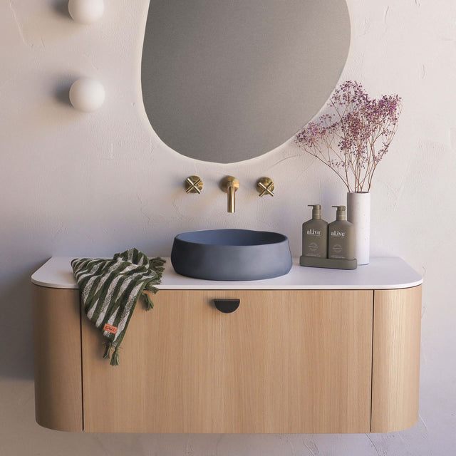 Nood Co Mill Surface Mount Basin Copan Blue Bathroom Basin Nood Co Default Title