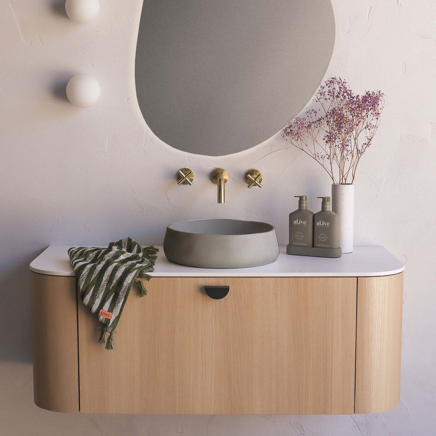 Nood Co Mill Surface Mount Basin Sky Grey Bathroom Basin Nood Co Default Title