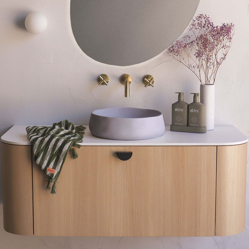 Nood Co Mill Wall Hung Basin Lilac Bathroom Basin Nood Co Default Title