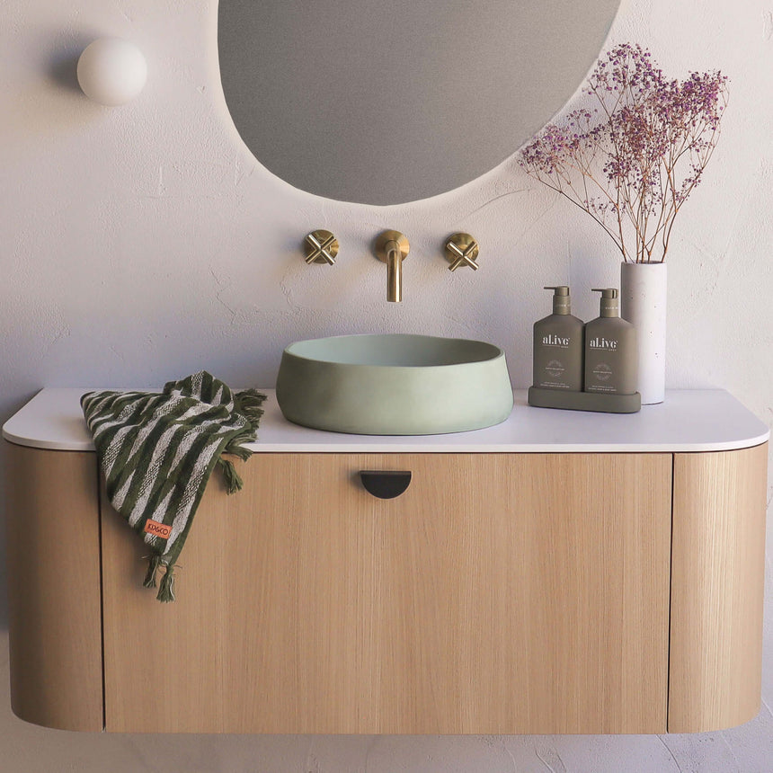 Nood Co Mill Wall Hung Basin Mint Bathroom Basin Nood Co Default Title