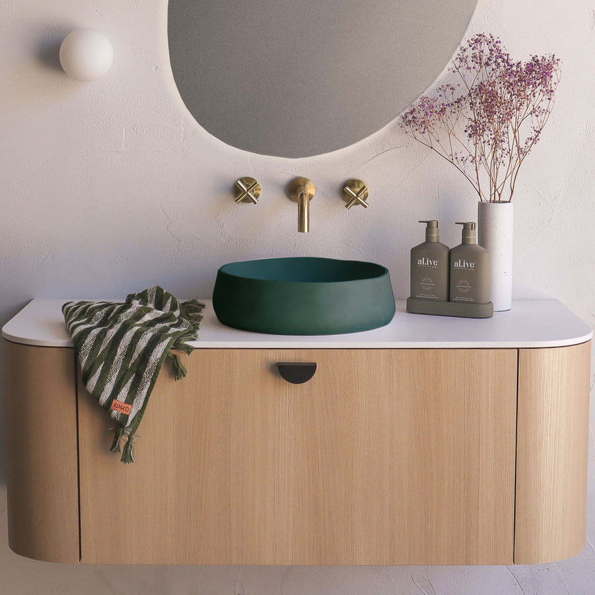 Nood Co Mill Wall Hung Basin Teal Bathroom Basin Nood Co Default Title